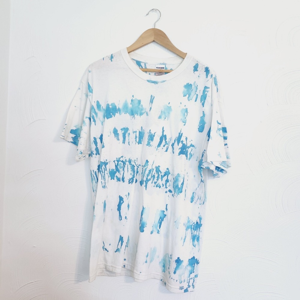 Vintage Tie-Dye Shirt Adult Size Extra Large White Short Sleeve Jerzees Tag
